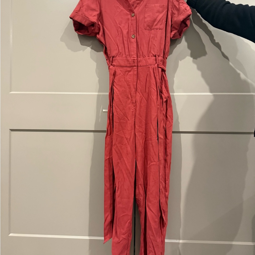 LC Lauren Conrad Coral Jumpsuit